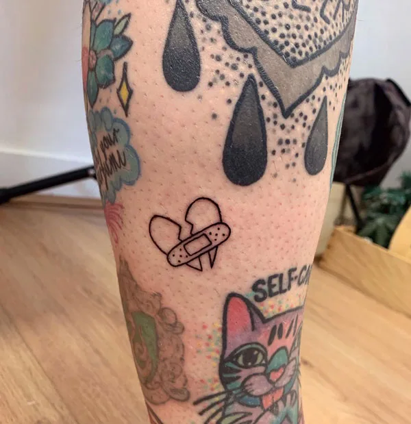 Broken heart tattoo 44