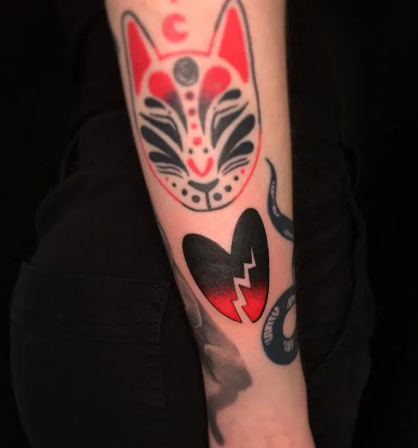 Broken heart tattoo 45
