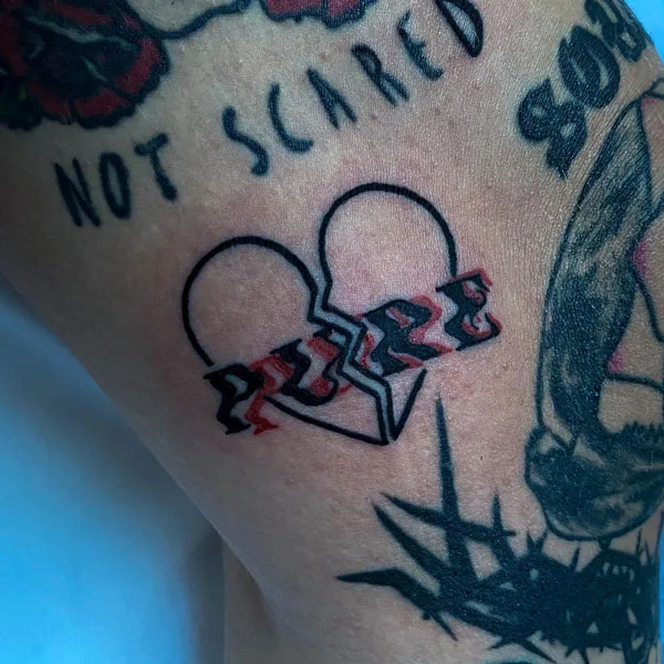 Broken heart tattoo 48