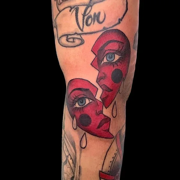 Broken heart tattoo 5