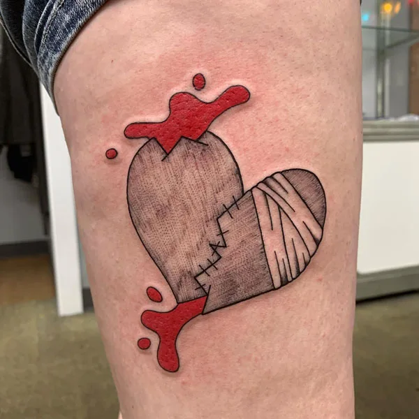 Broken heart tattoo 50