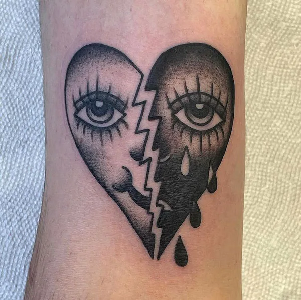 Broken heart tattoo 58