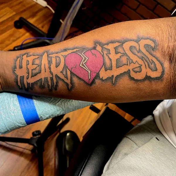 Broken heart tattoo 7