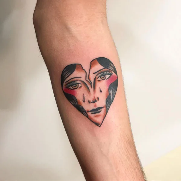 Broken heart tattoo 74