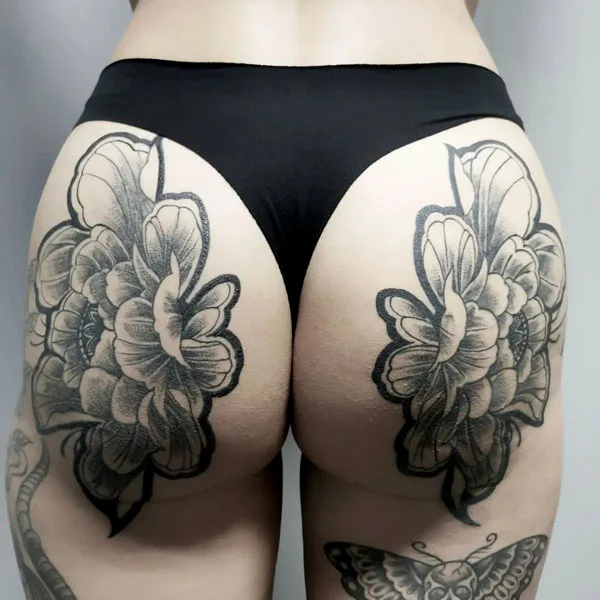 Butt cheek tattoo