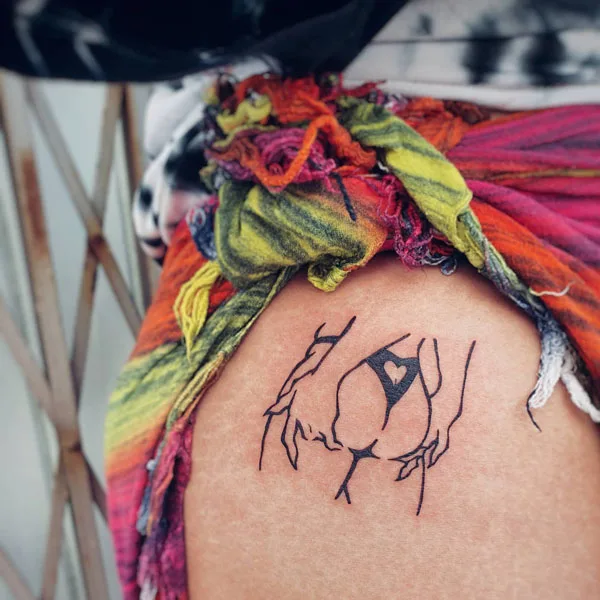Butt tattoo 132