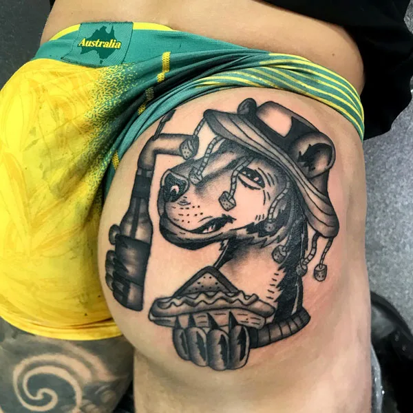 Butt tattoo 133