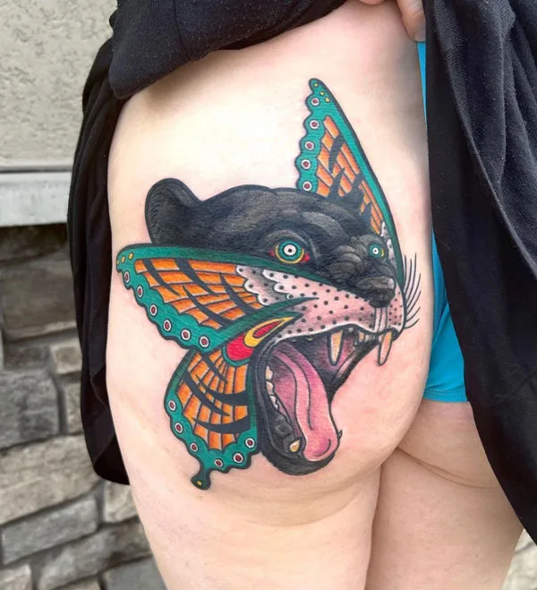 Butt tattoo 14