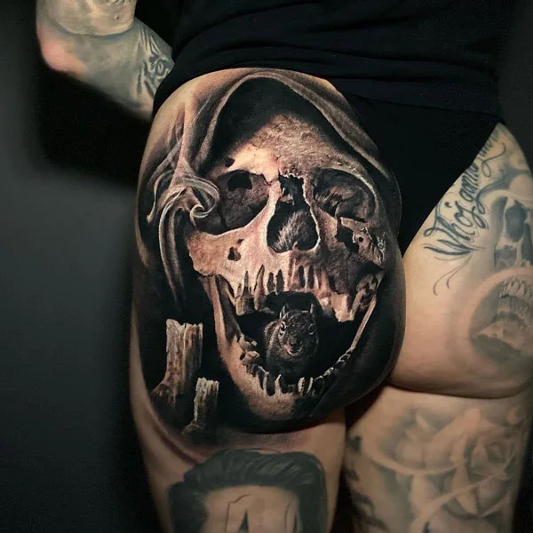 Butt tattoo 144