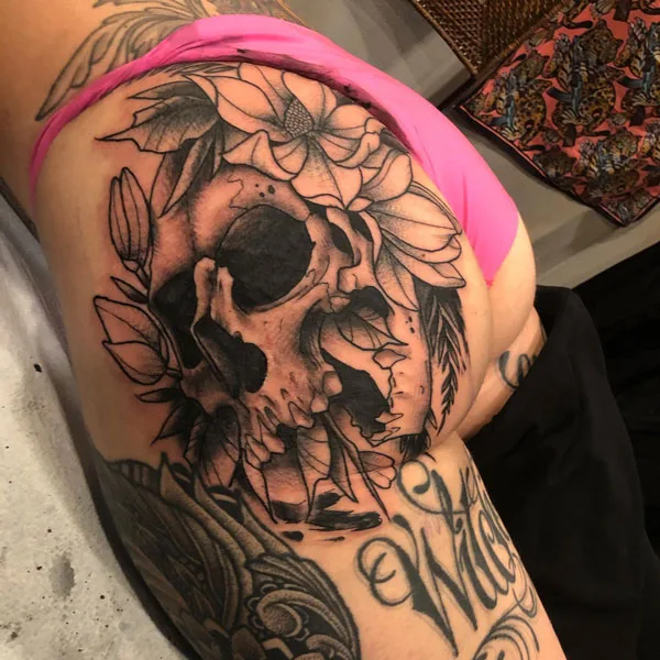 Butt tattoo 162