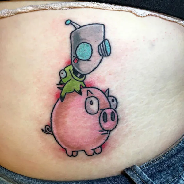 Butt tattoo 163
