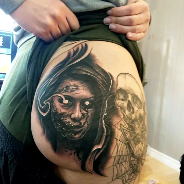 Butt tattoo 203