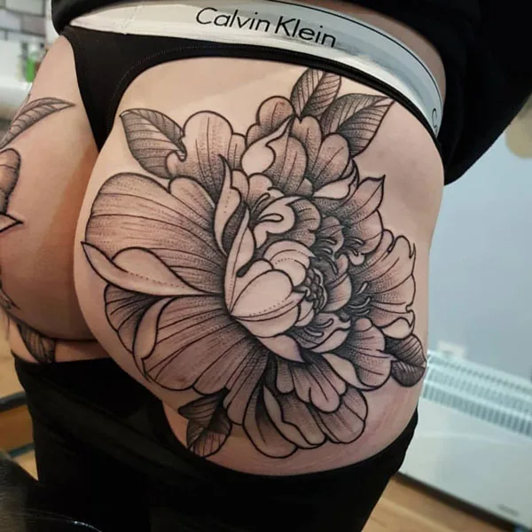 Butt tattoo 214