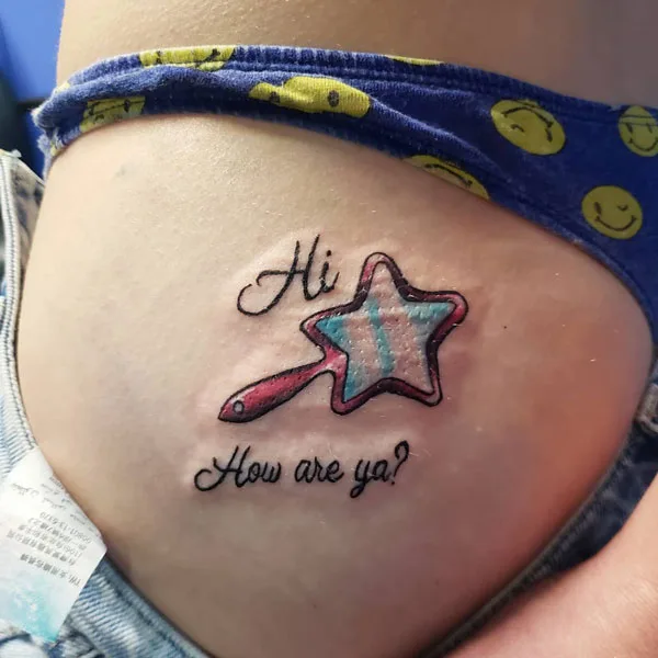 Butt tattoo 221