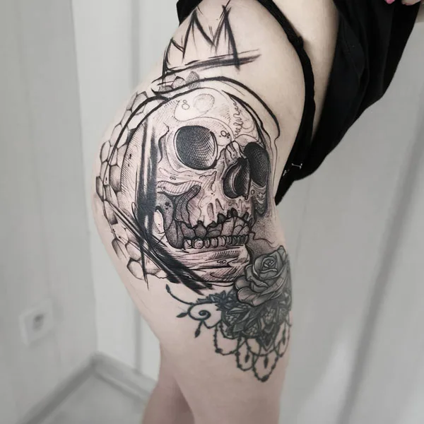 Butt tattoo 264