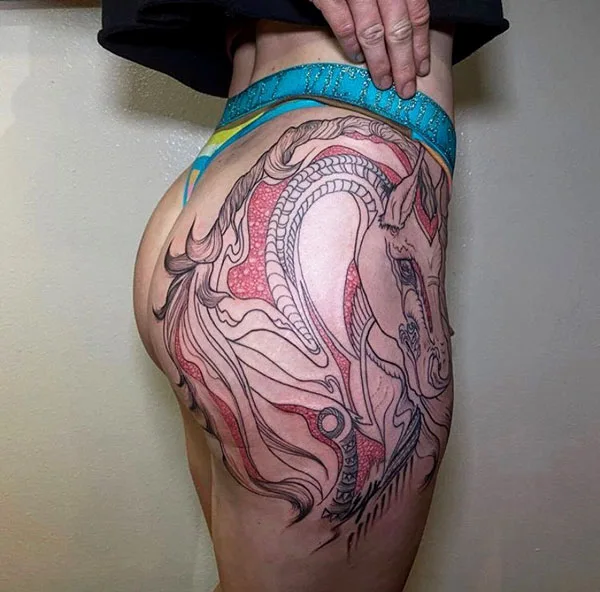 Butt tattoo 287