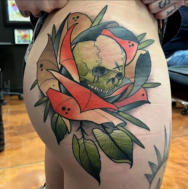 Butt tattoo 9