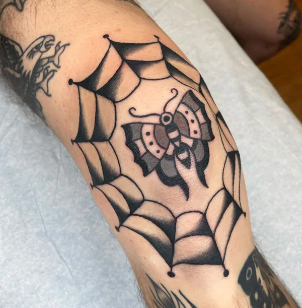 Butterfly Knee Tattoo 3