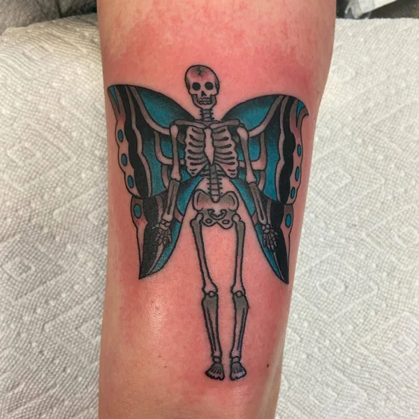 Butterfly Skeleton Tattoo 1