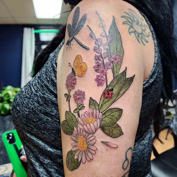 Butterfly and Ladybug Tattoo 1