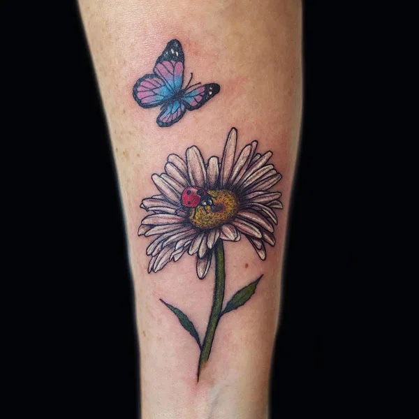 Butterfly and Ladybug Tattoo 3