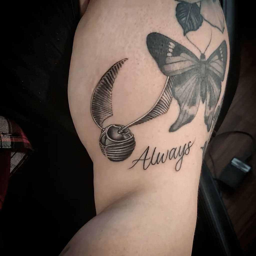 Butterfly Golden Snitch Tattoos