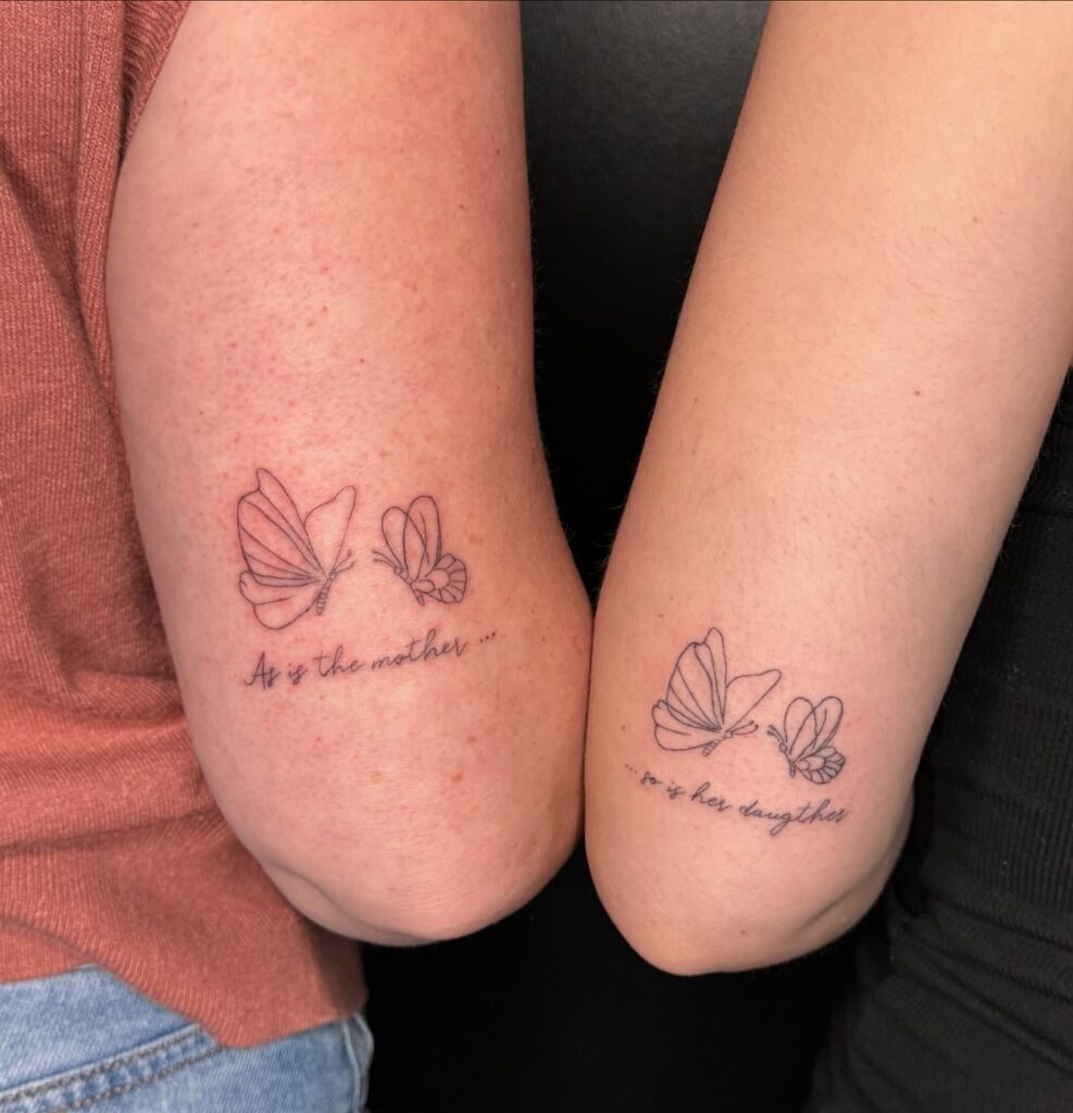 Butterfly Mother Daughter Tattoos Symbolizing Growth Love and Transformation