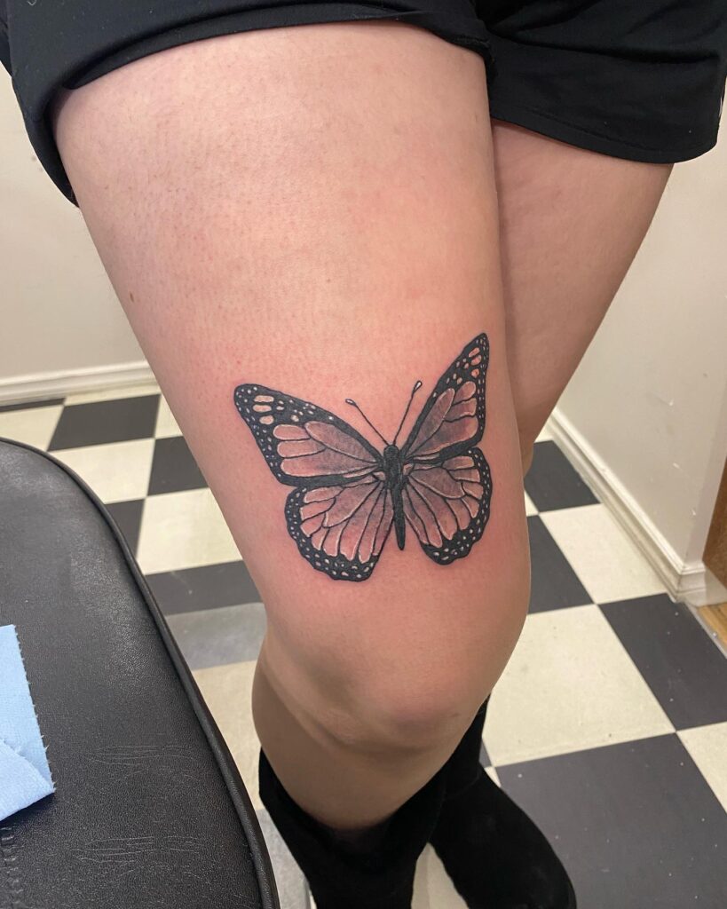 Butterfly Thigh Tattoo Ideas: Creative Designs for Females