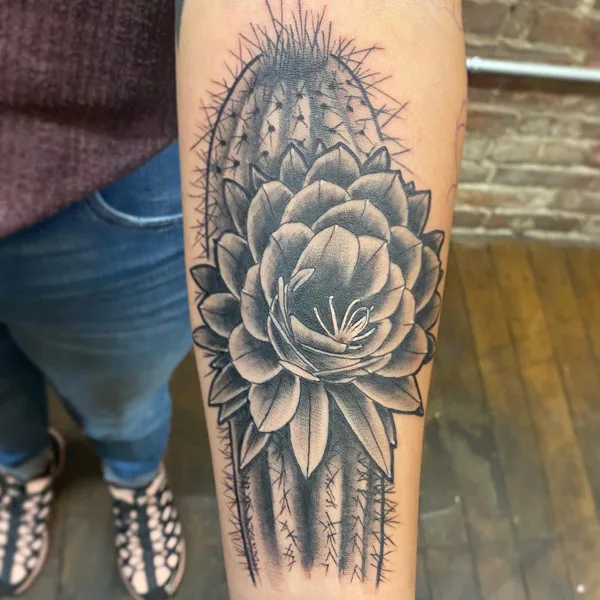 Cactus Flower Tattoo 2