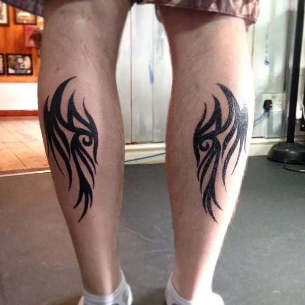Calf Tribal Tattoo 1