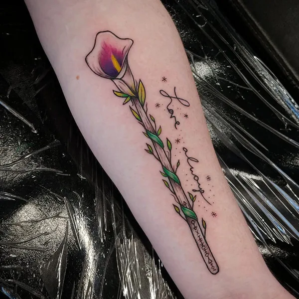 Calla Lily Forearm Tattoo 2