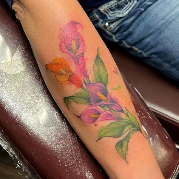 Calla Lily Forearm Tattoo 3