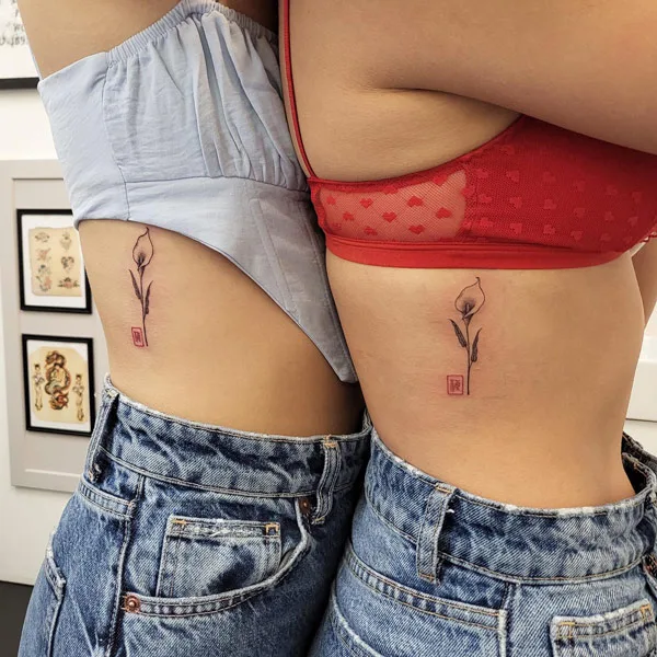 Calla Lily Matching Tattoo 1