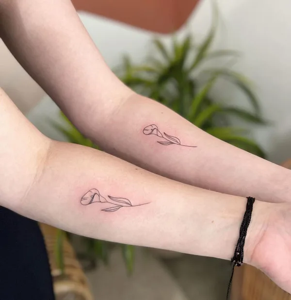 Calla Lily Matching Tattoo 2