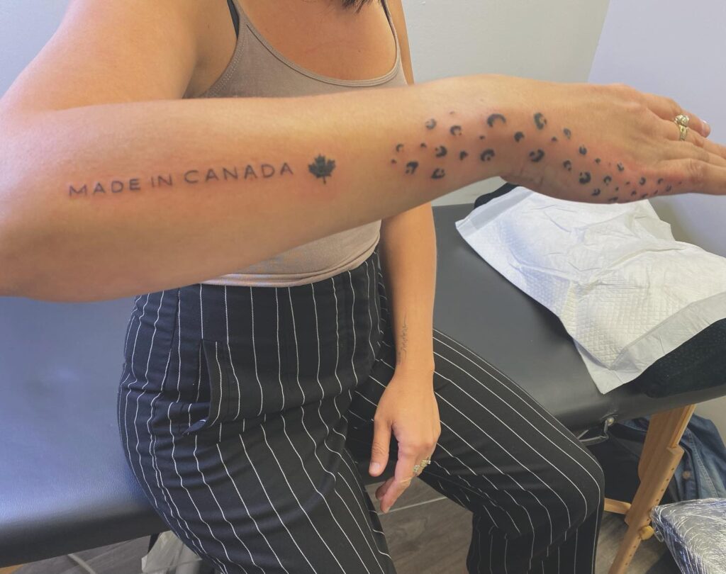 Canadian Pride and Free-Spiritedness: Leopard Print with Canadian Leaf