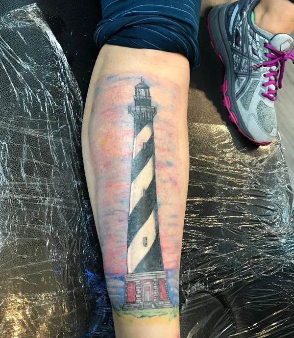 Cape Hatteras Lighthouse Tattoo 1