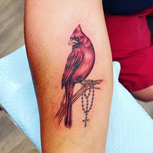 Cardinal Cross Tattoo
