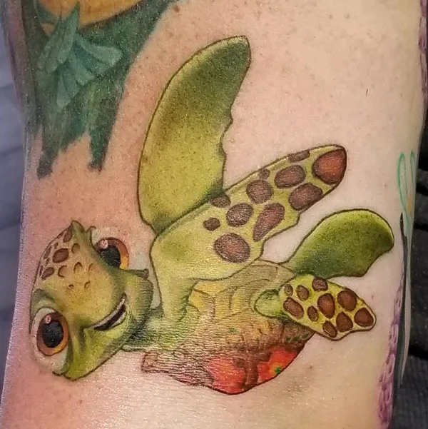 Cartoon Sea Turtle Tattoo 2