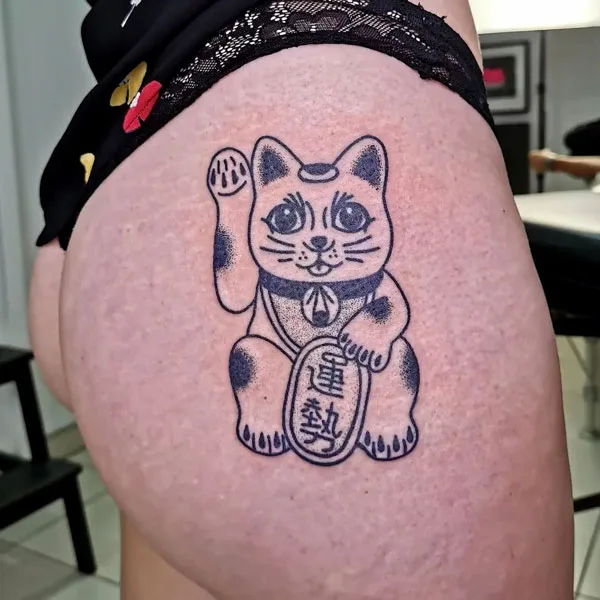 Cat butt tattoo