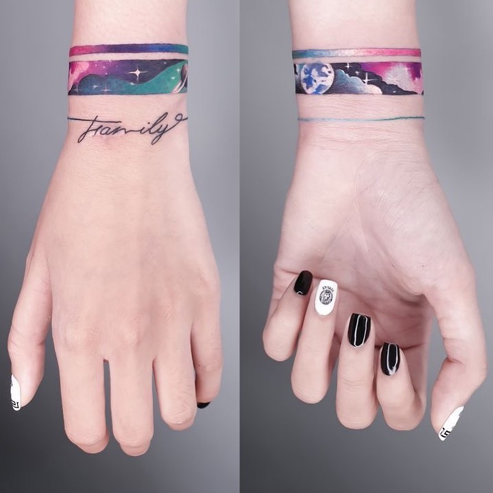 Celestial Band Tattoo for Girls