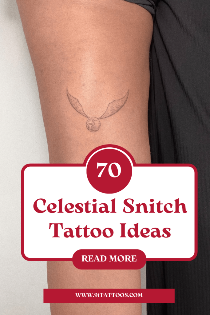 Celestial snitch tattoo ideas for heavenly ink celestial elegance