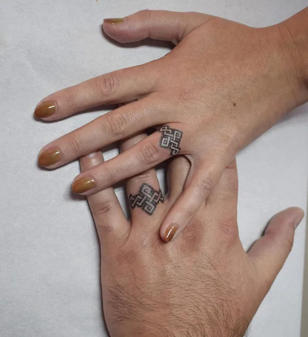 Celtic Wedding Ring Tattoo 1