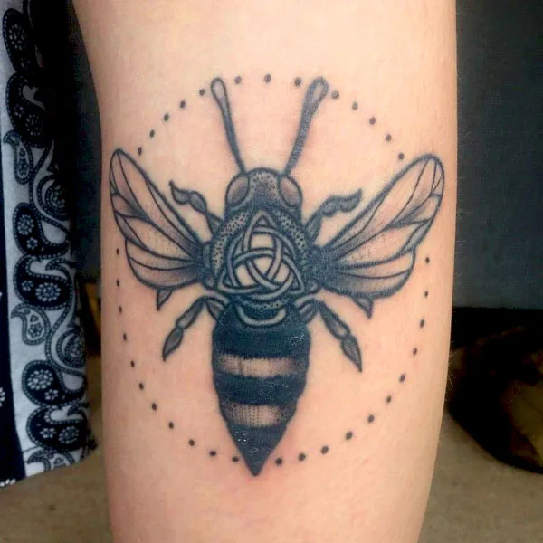 Celtic bee tattoo