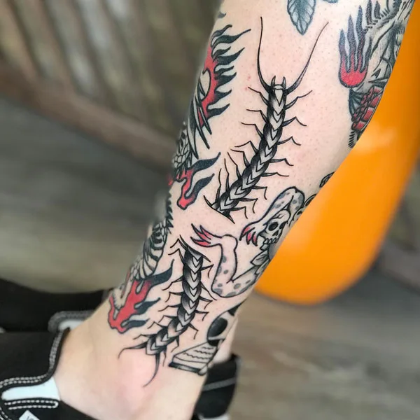 Centipede Tattoo 110