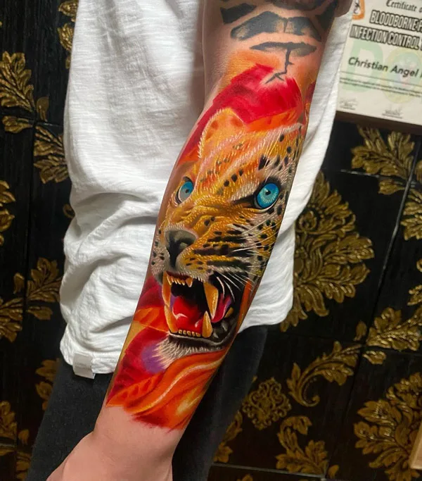 Cheetah tattoo 4