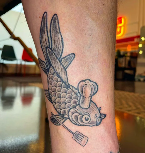 Chef Koi fish tattoo