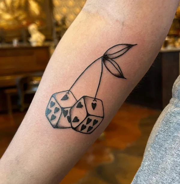 Cherry Dice Tattoo 2