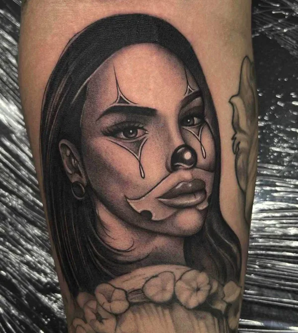 Chicano Clown Tattoo 1