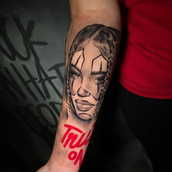 Chicano Forearm Tattoo 1