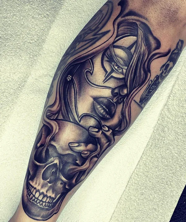 Chicano Skull Tattoo 2
